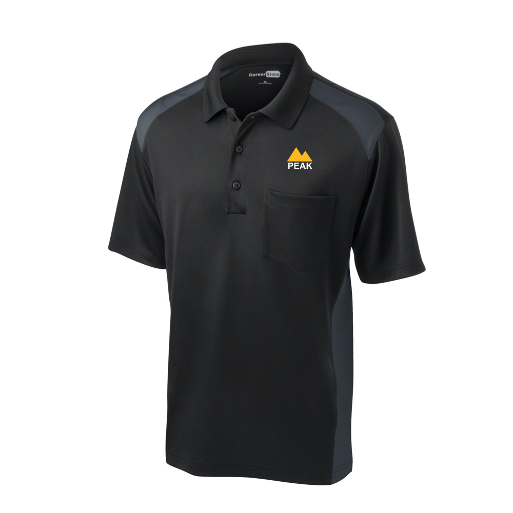 CornerStone Select Snag-Proof Two Way Colorblock Pocket Polo